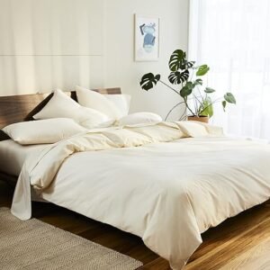 Luxury Sateen Sheet Set – Cream, Queen Size