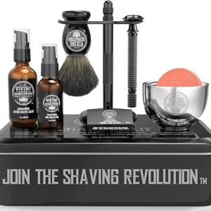 Luxury Shaving Kit – Razor, Stand, Bowl, Balm