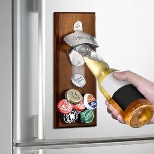 Magnetic Wall Mounted Bottle Opener – Unique Men’s Gift