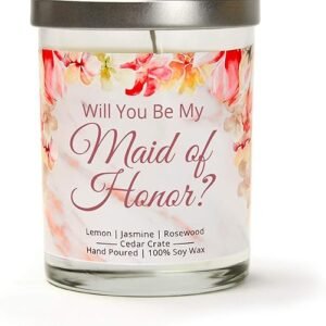 Maid of Honor Proposal Candle