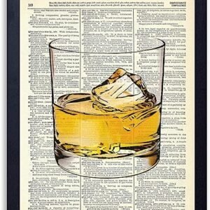 Man Cave Whiskey Glass Art