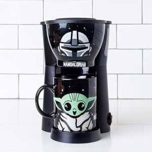 Mandalorian Coffee Maker with Baby Yoda Mug