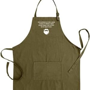 Manly Man Stuff Apron with Two Pockets