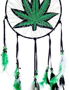 Marijuana Leaf Dream Catcher (16 Inches)