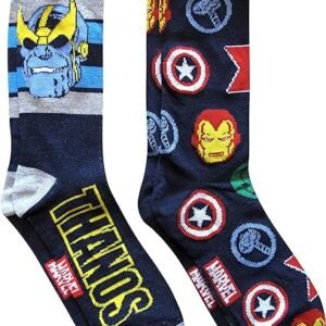 Marvel Thanos Avengers Crew Socks (2 Pairs)