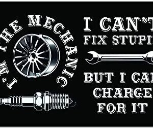 Mechanic's Tin Sign - Auto Shop Wall Decor