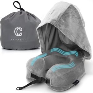 Memory Foam Travel Pillow with Hoodie