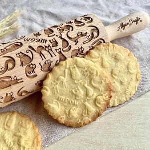 Meow CATS Embossing Rolling Pin