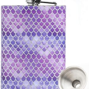 Mermaid Flask for Liquor - Great Gift (Purple)