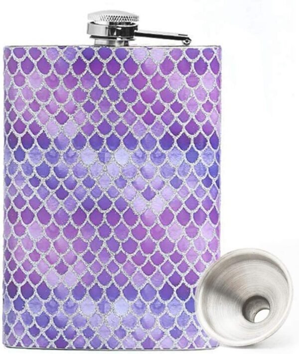 Mermaid Flask for Liquor - Great Gift (Purple)
