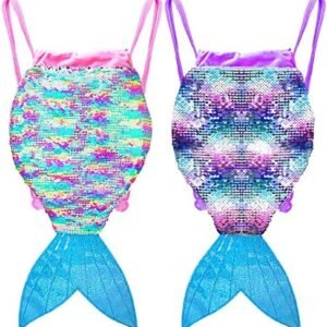 Mermaid Sequin Drawstring Bag - Girls' Gift