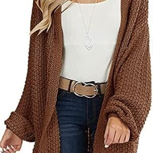 MEROKEETY Chunky Knit Oversized Cardigan