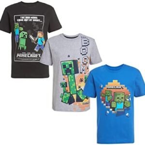 Minecraft Boys Creeper T-Shirt Set, Multiple Colors