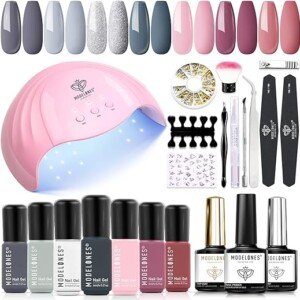 Modelones Gel Nail Kit - 7 Color Gel Polish Set