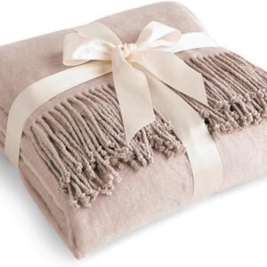 Mulberry Silk Throw in Ivory or Beige