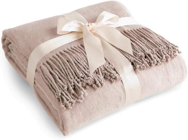 Mulberry Silk Throw in Ivory or Beige