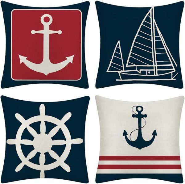 Nautical Sailing Cushion Covers Set
