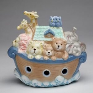 Noah’s Ark Piggy Bank, 4″ Height