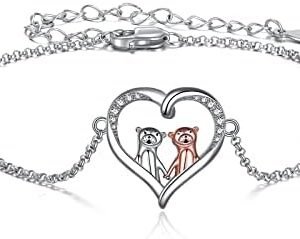 Otter Heart Sterling Silver Bracelet