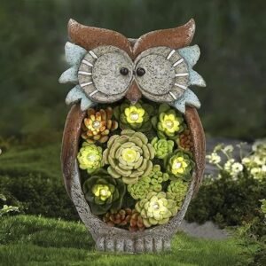 Owl Garden Statue with Solar Lights