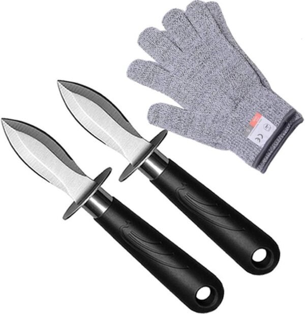 Oyster Shucking Knife with Gloves