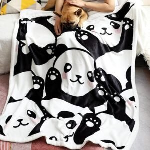 Panda Plush Sherpa Fleece Blanket
