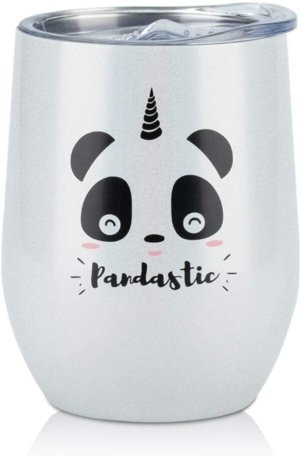 Panda-themed Insulated Wine Tumbler for Girls & Women