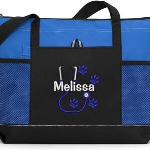 Paw Print Stethoscope Personalized Tote