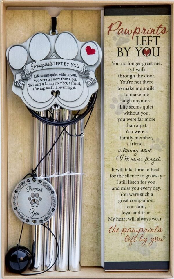 Pawprint Pet Memorial Wind Chime