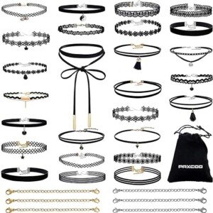 PAXCOO 32 PCS Choker Necklace Set