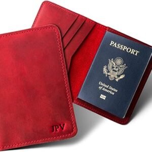 PEGAI Personalized Passport Wallet, Soft Touch Leather