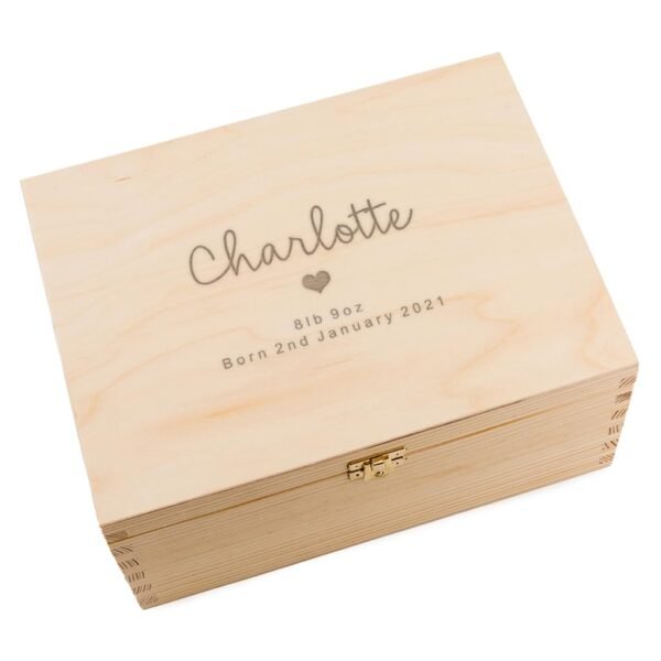 Personalized Baby Memory Box - Newborn Girl Gift