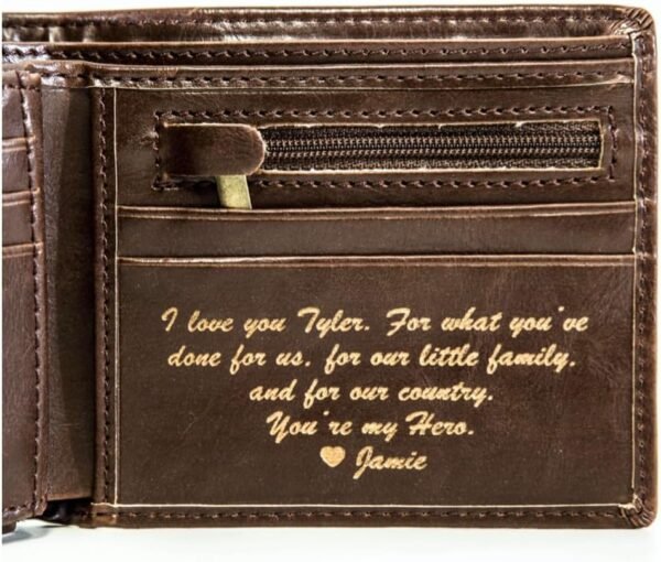 Personalized Bifold Wallet - Brown