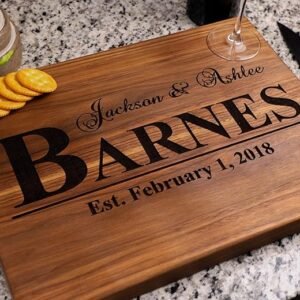 Personalized Cutting Board: Anniversary & Wedding Gift