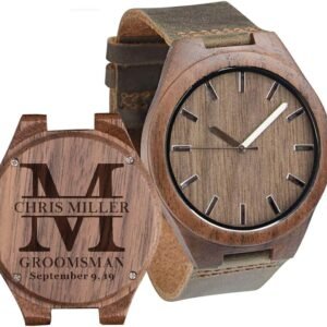 Personalized Engraved Wood Watch for Men