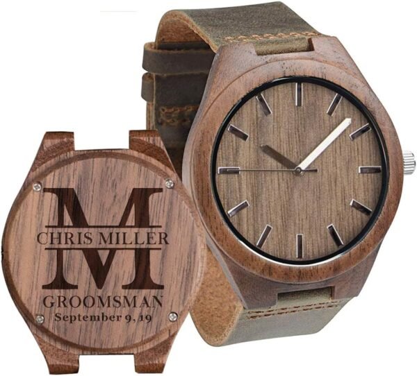 Personalized Engraved Wood Watch for Men