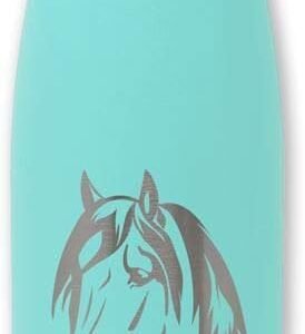 Personalized Horse Head Water Bottle (Light Blue)