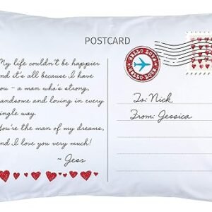 Personalized Love Postcard Pillowcase – Standard Size