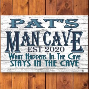 Personalized Man Cave Sign - Customized Wall Art Gift