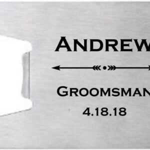 Personalized Stainless Steel Credit Card Bottle Opener
