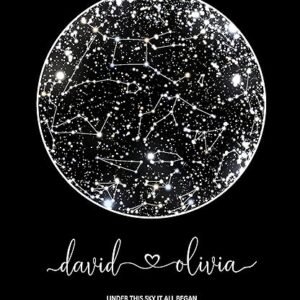 Personalized Star Map - Anniversary & Valentine's Gift