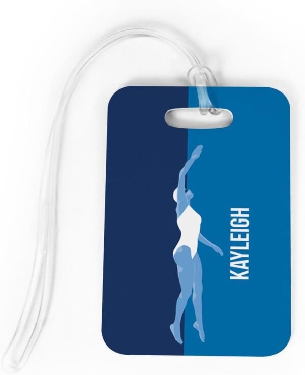 Personalized Swimming Bag Tag for Swimmer