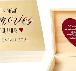 Personalized Wooden Memory Box for Couple