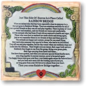 Pet Memorial Plaque – Rainbow Bridge Keepsake