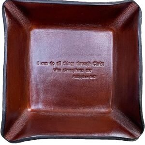 Philippians 4:13 Leather Tray