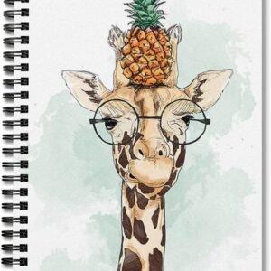 Pineapple Giraffe Spiral Notebook Composition Journal