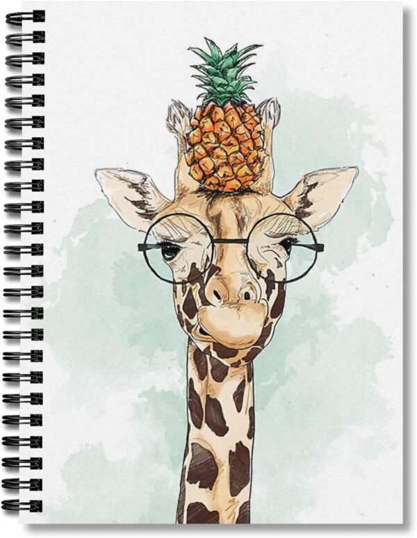 Pineapple Giraffe Spiral Notebook Composition Journal