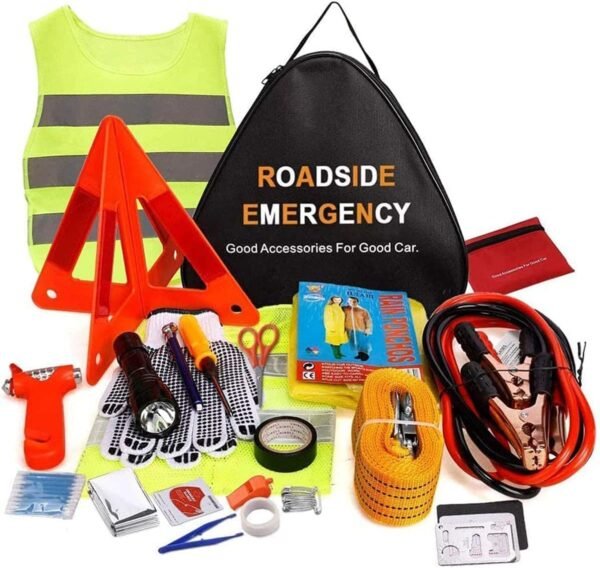 Portable Emergency Car Kit with Auto Safety Tools