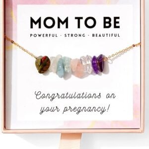 Pregnancy Crystal Necklace - Gold-Plated Mom Necklace