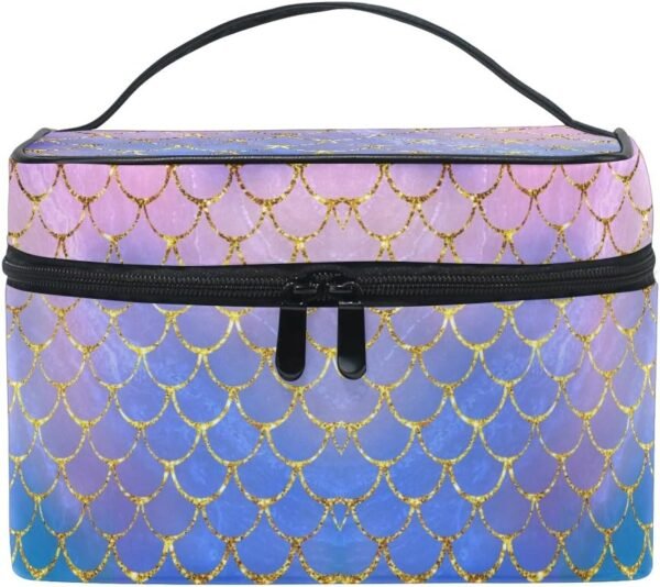 Purple Mermaid Makeup Train Case